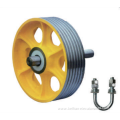 elevator deflector sheave pulley for couterweight